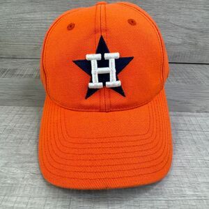 American Needle MLB Houston Astros Fitted Hat Orange Cooperstown Baseball Cap